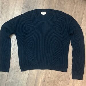 Velvet Dark Blue Knit Sweater
